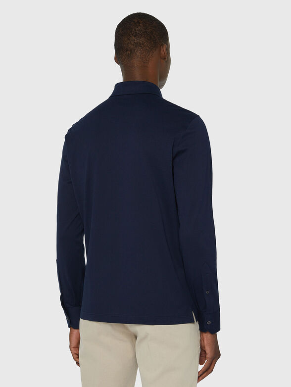 Cotton shirt in dark blue - 3