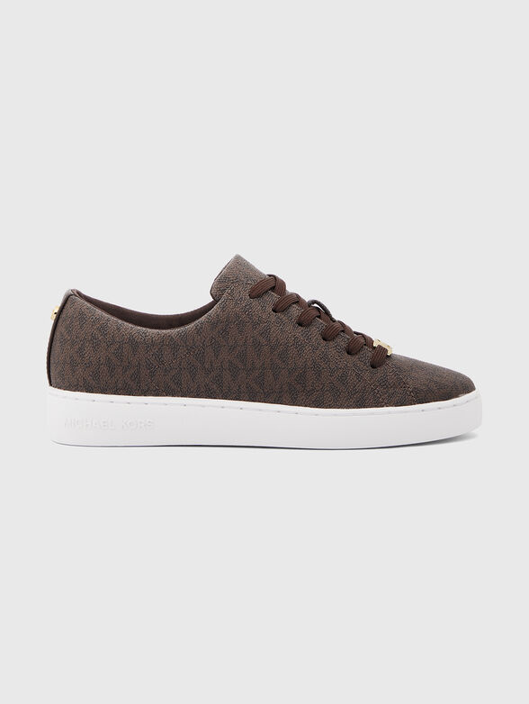 Brown leather sports shoes - 1