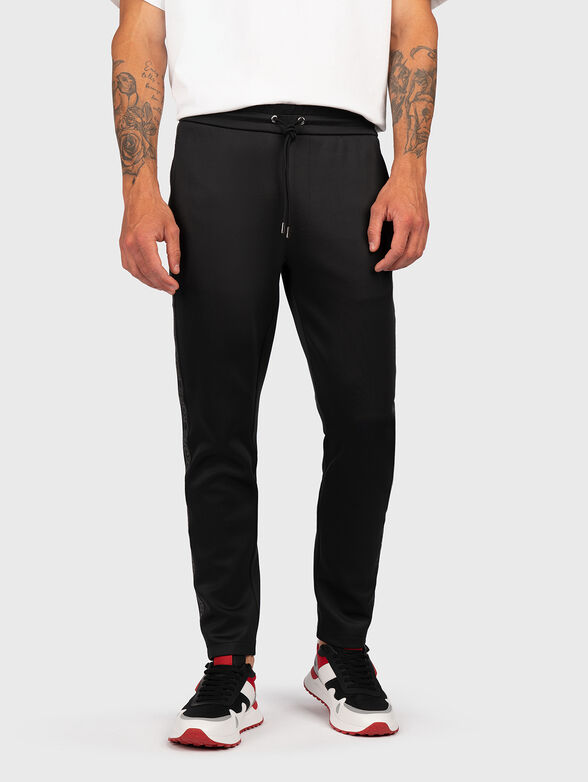 Sports trousers with logo edge - 1