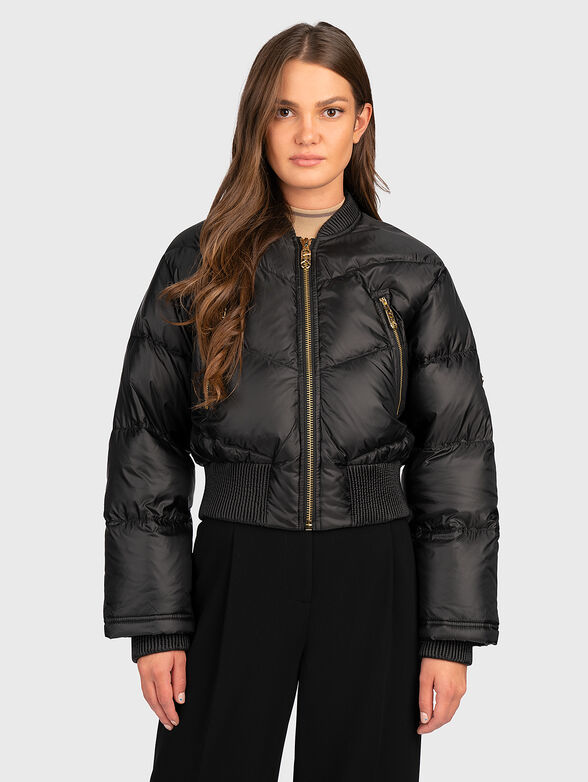 Black jacket with quilted effect - 1