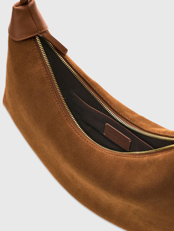 Brown suede hobo bag - 6