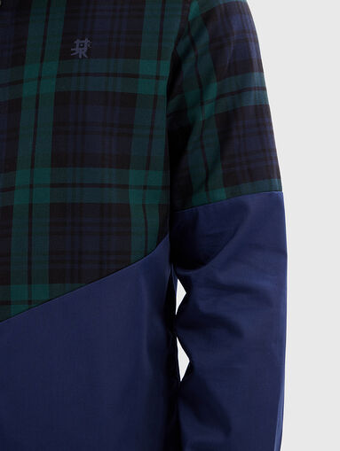 Cotton shirt with plaid print - 5