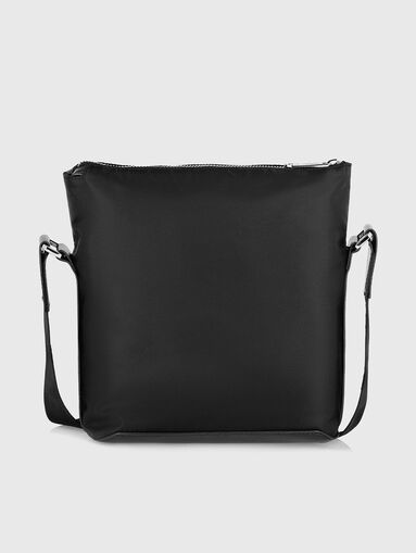HEXAGON black crossbody bag with logo accent - 3