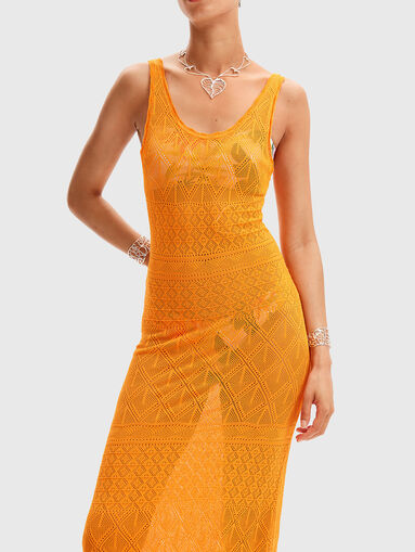 Openwork midi dress - 4