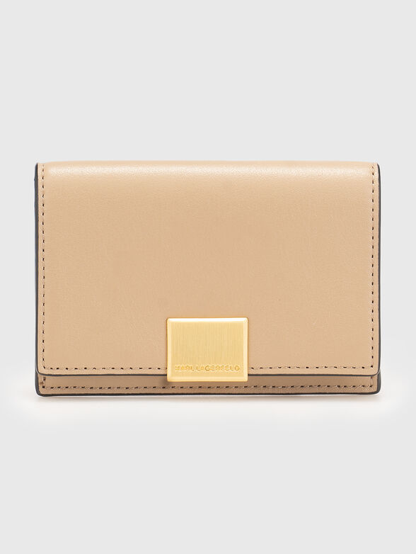 Leather cardholder with logo detail - 1