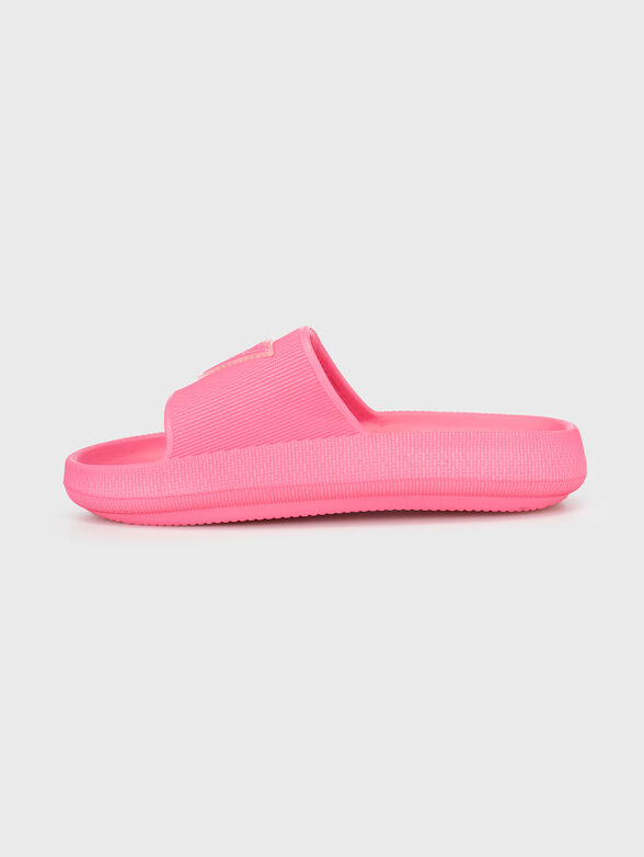 Pink slippers with triangular logo  - 4