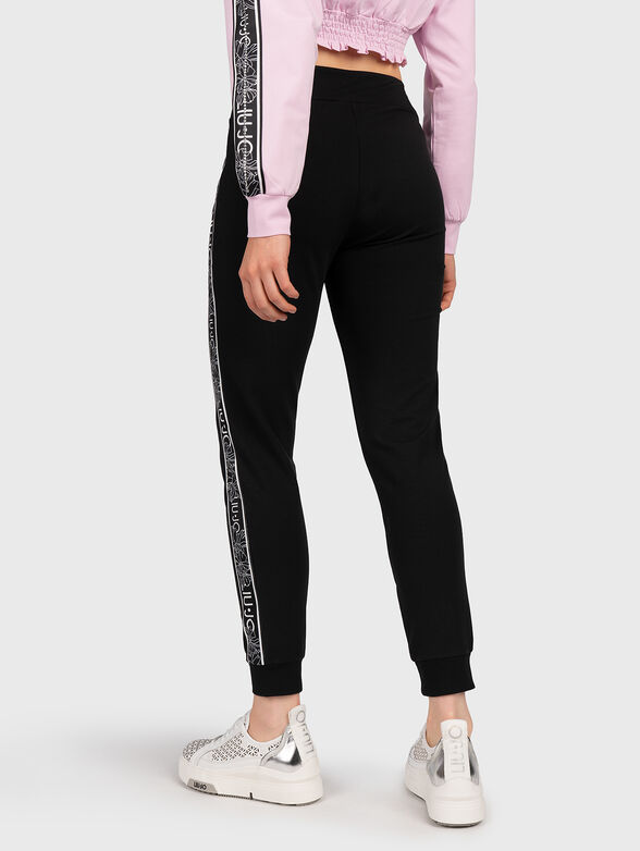 Black trousers with logo straps - 2