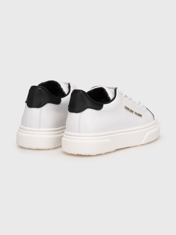 ICONIC black leather sneakers - 3