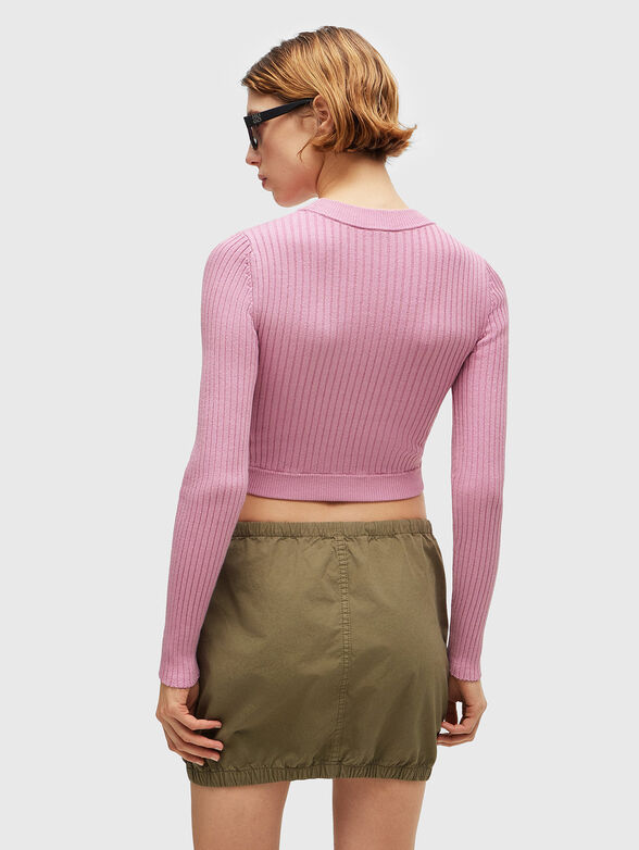 Cropped viscose blend sweater - 3