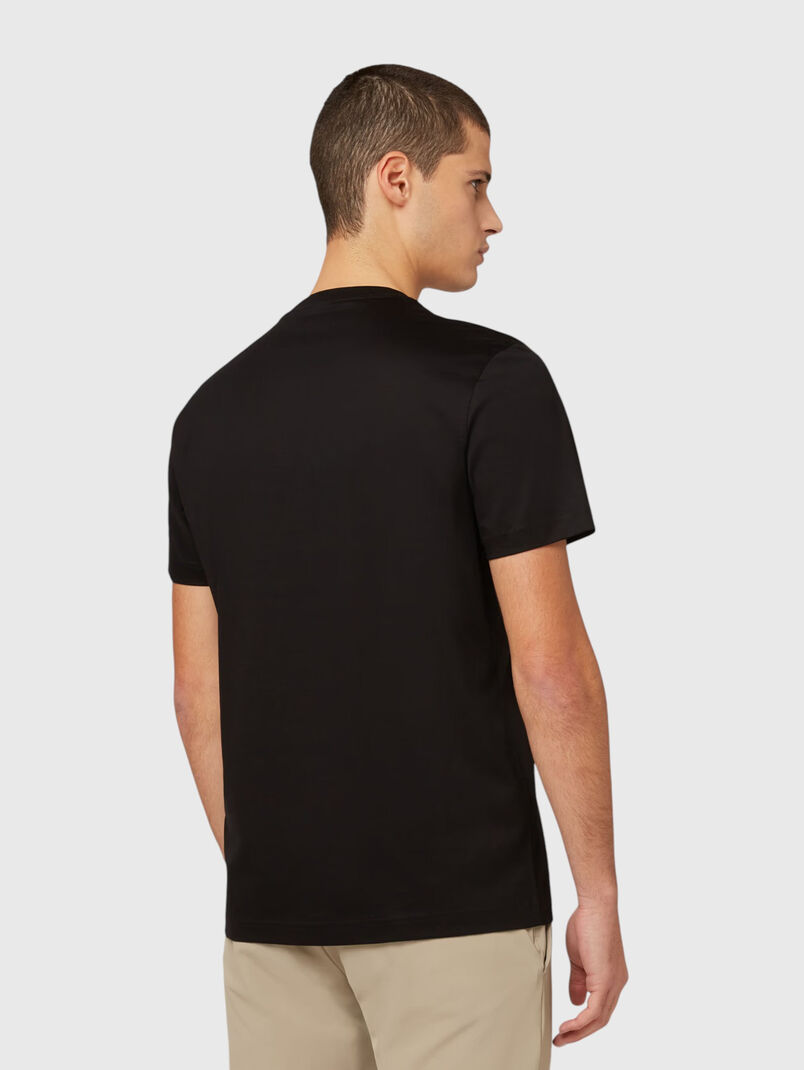 Black cotton T-shirt - 3