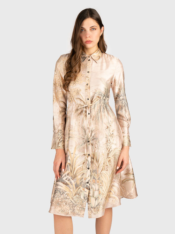 Midi dress with floral print - 1