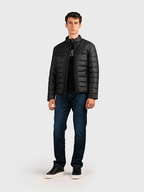 Quilted jacket with logo accent - 1