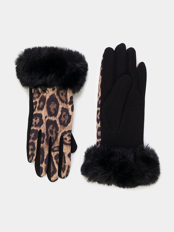 Gloves with animal print - 1