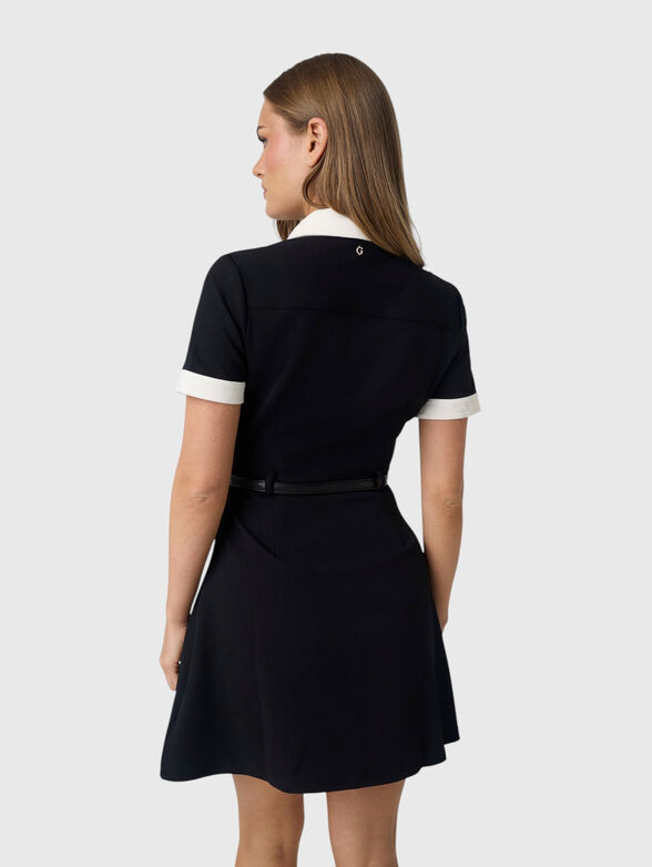 Mini black dress - 2