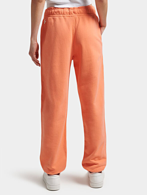 Cotton sports pants with logo details - 2