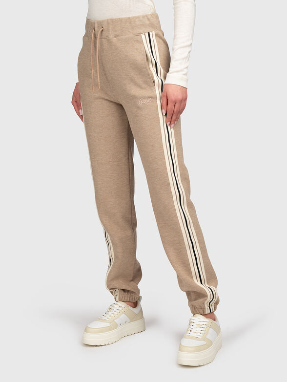 Sports trousers with accent trim - 1