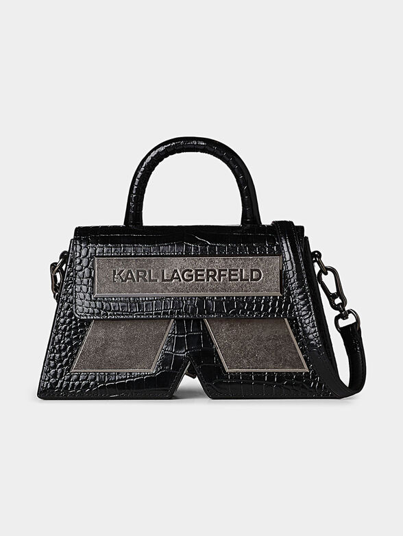 K/ESSENTIAL black bag with croc texture - 1