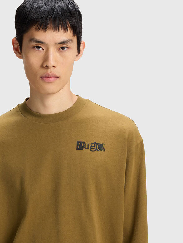 Cotton sweatshirt with oval neckline - 4