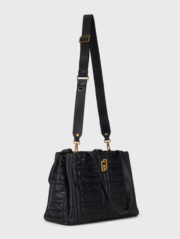 Black bag with quilted effect and logo - 2