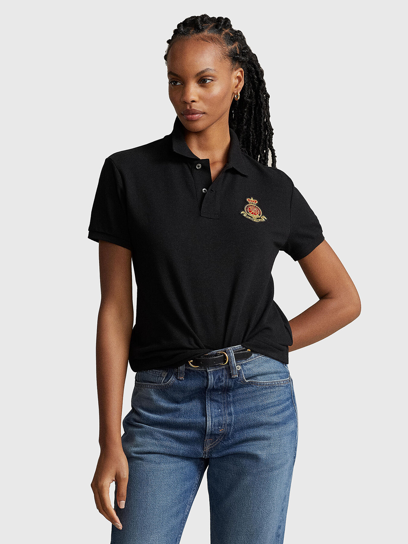 Polo shirt with contrast embroidery brand POLO RALPH LAUREN