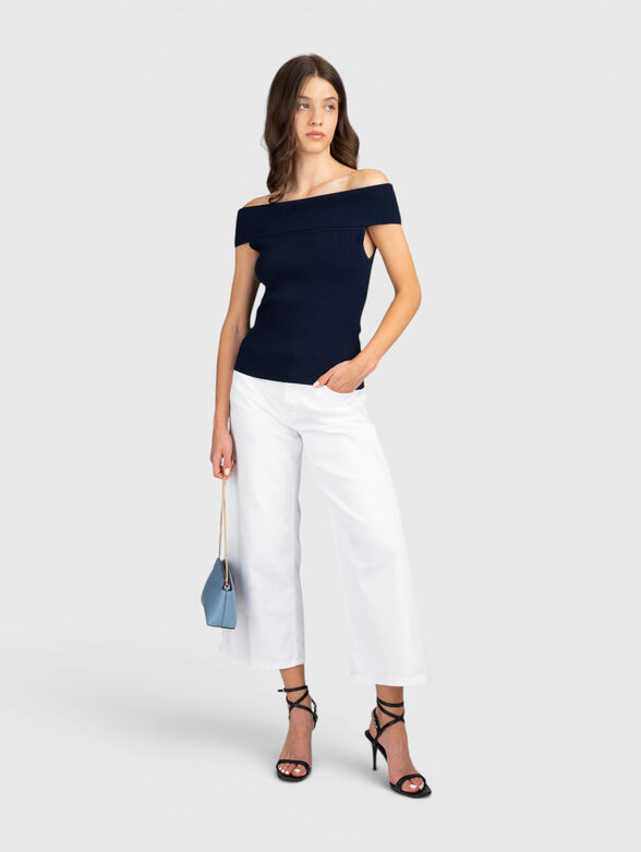 Slim-fit sweater with bare shoulders - 2