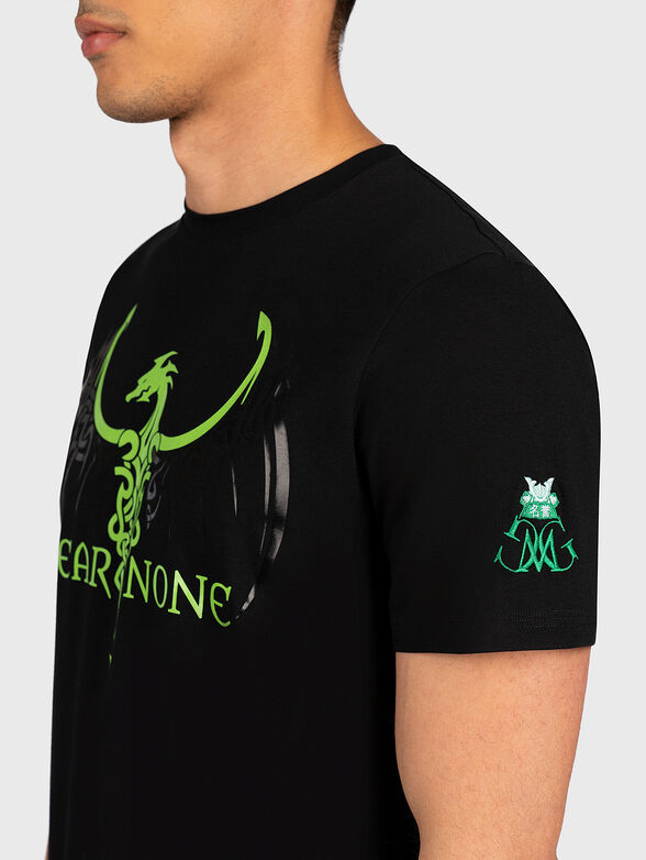 Black t-shirt with print - 2