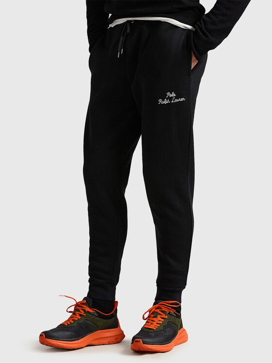 Спортен панталон с лого акцент - 1