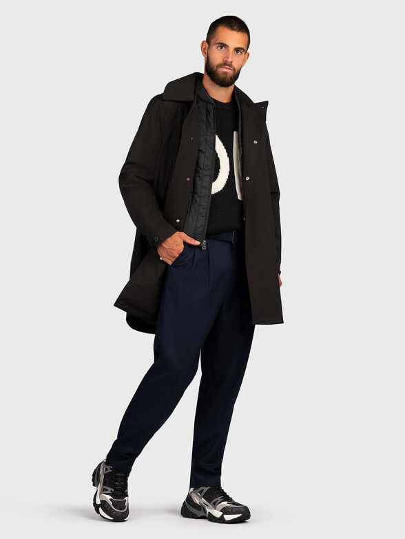 Dark blue trousers with belt - 5