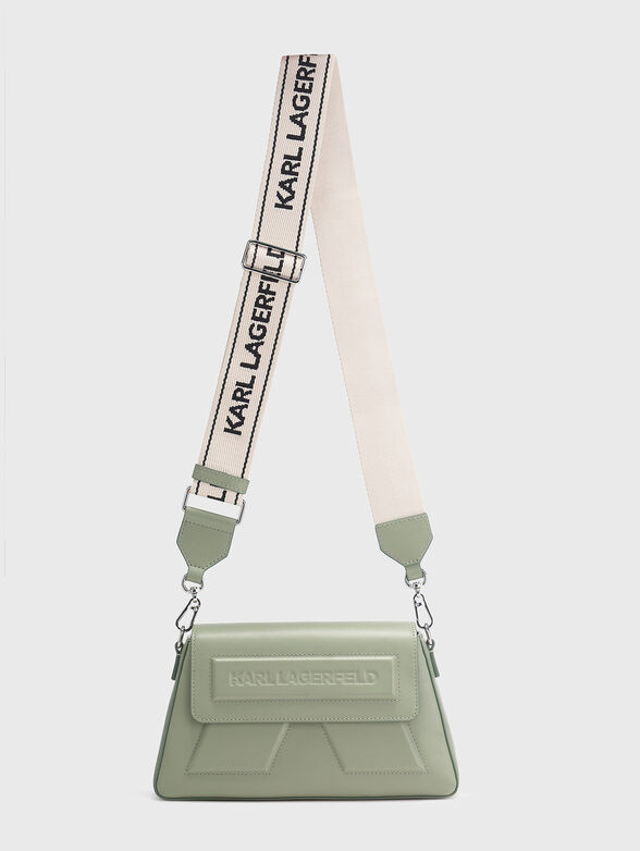Leather crossbody bag with logo - 2