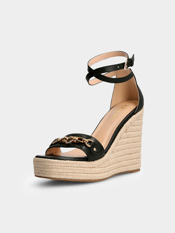 WENDY platform sandals in beige color - 2