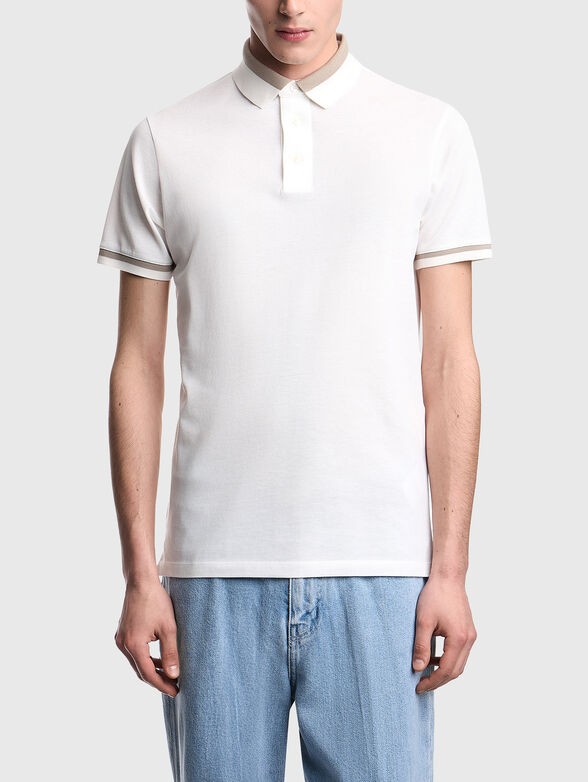 Short-sleeved cotton polo shirt - 1