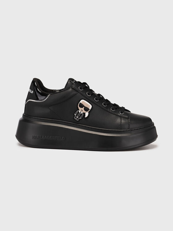 Черни спортни обувки ANAKAPRI с лого детайл - 1