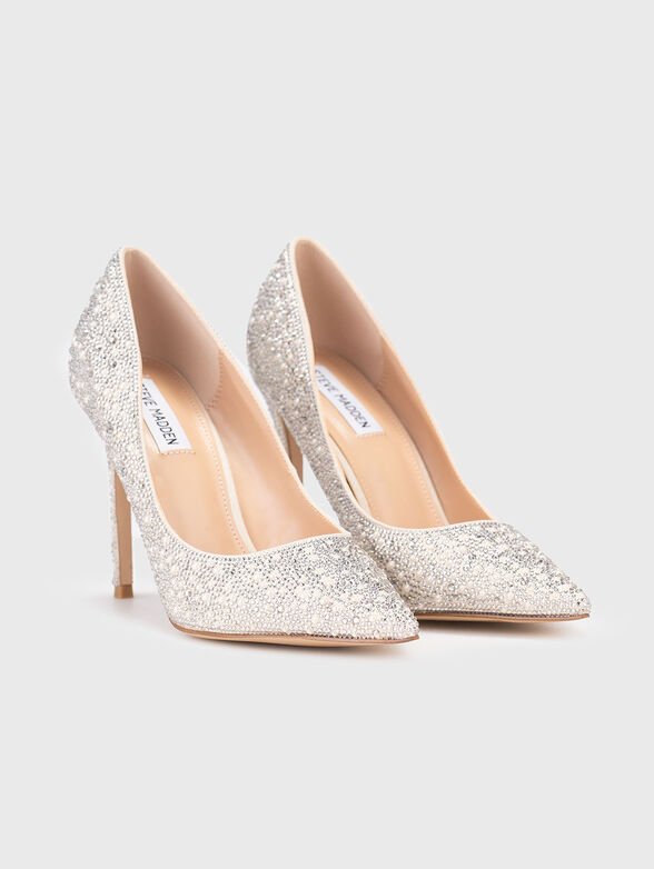 Heeled shoes with rhinestones - 2