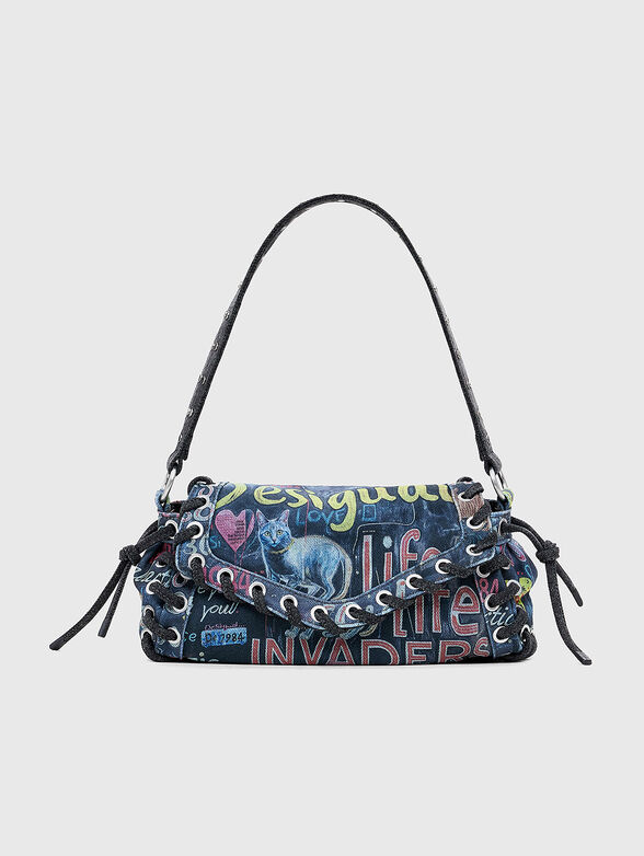 Crossbody bag with graffiti print - 1