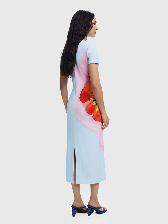 Light blue dress with floral print - 2