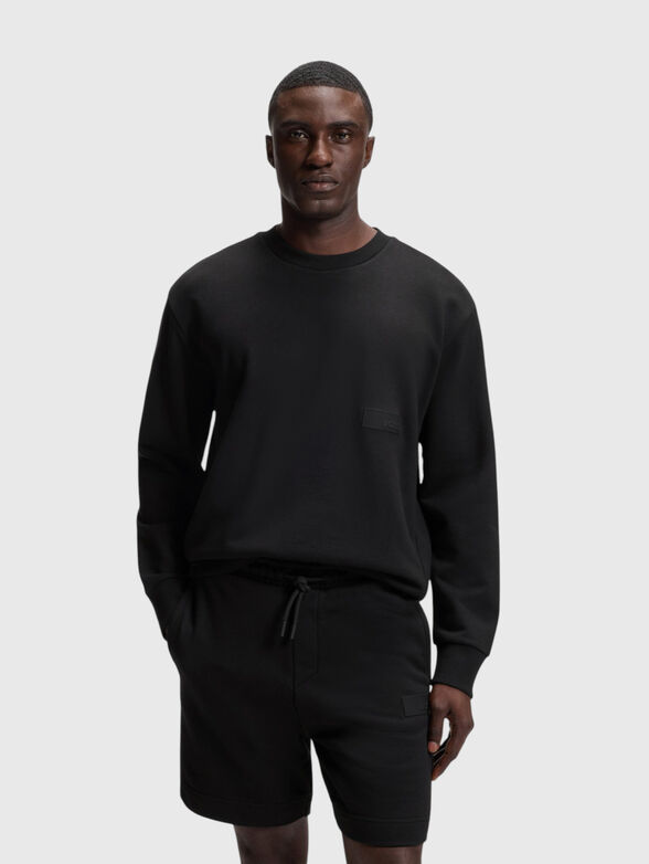 Black sweatshirt with logo detail - 1