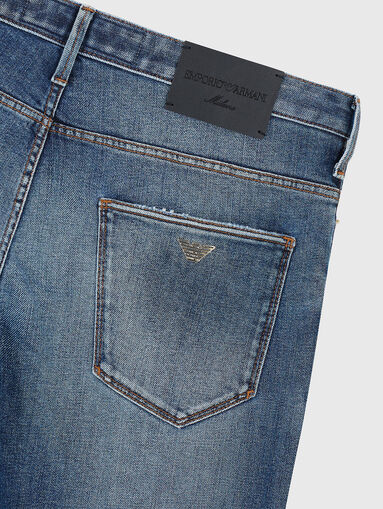 Slim fit washed denim jeans - 3