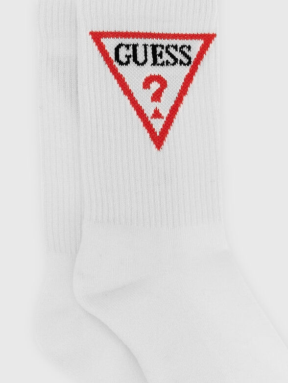 Black socks with triangular logo  - 2