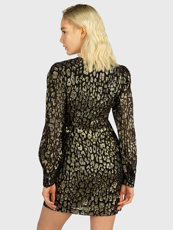 Animal print dress with golden accents - 2