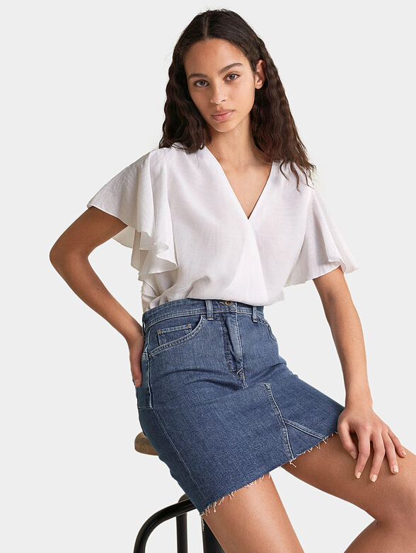 Mini jeans skirt - 6