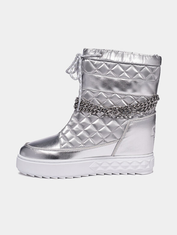 FARIBA Ankle boot in silver color - 4