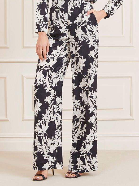 SUNBURST trousers with floral print - 1