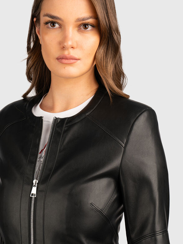 Faux leather jacket - 4