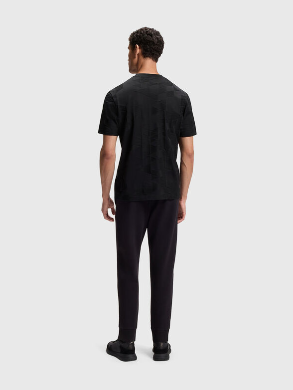 Cotton T-shirt with textured pattern - 3