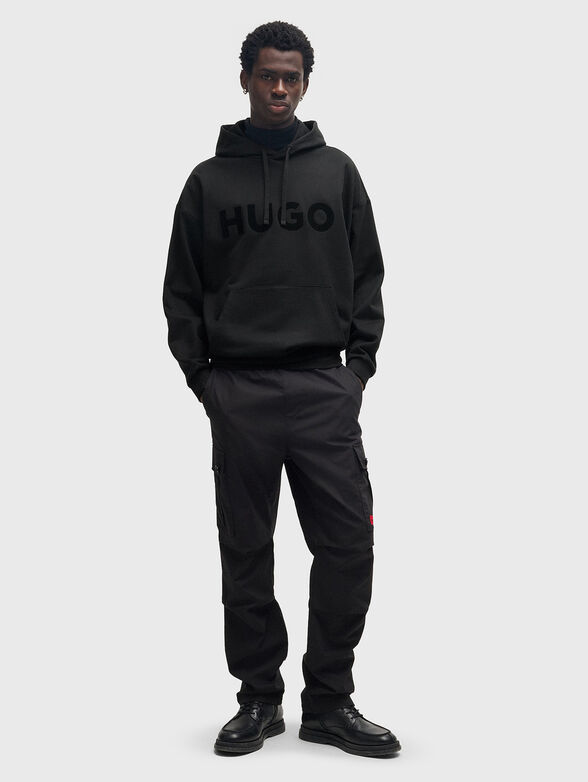 Oversized cotton hoodie with logo - 2