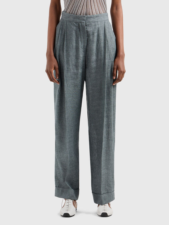 Grey trousers with darts - 1