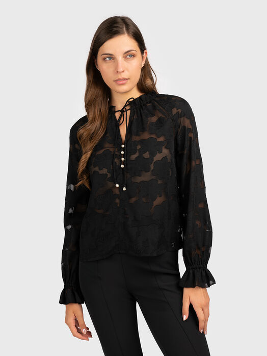 DENISE shirt with sheer effect