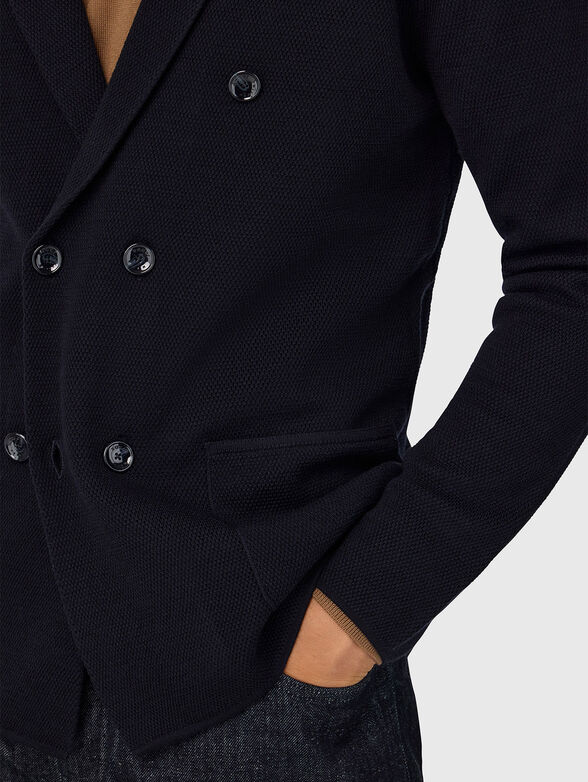 Wool cardigan with double-breasted fastening - 4