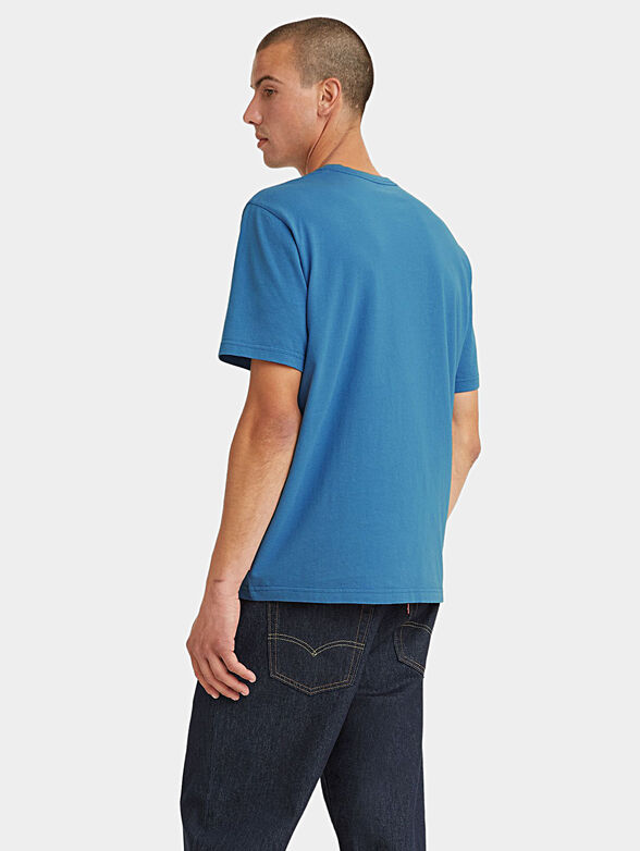 Blue T-shirt with logo print - 2