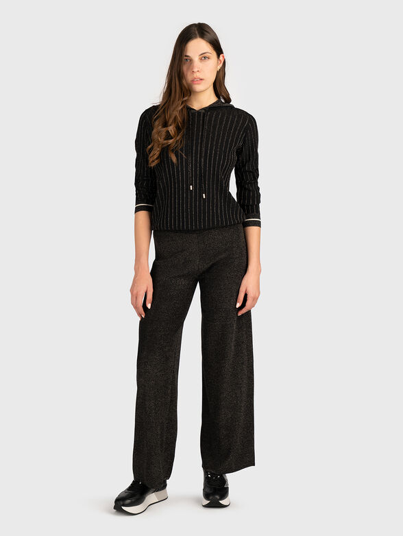 Trousers with high waist and logo - 4